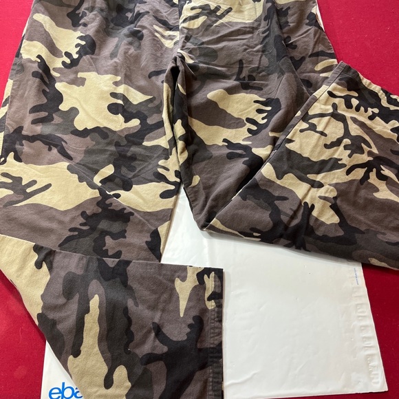 Cabela’s camo pants FLANNEL TAN GRAY men 3X Hunting Camouflage button fly ties - Picture 11 of 16